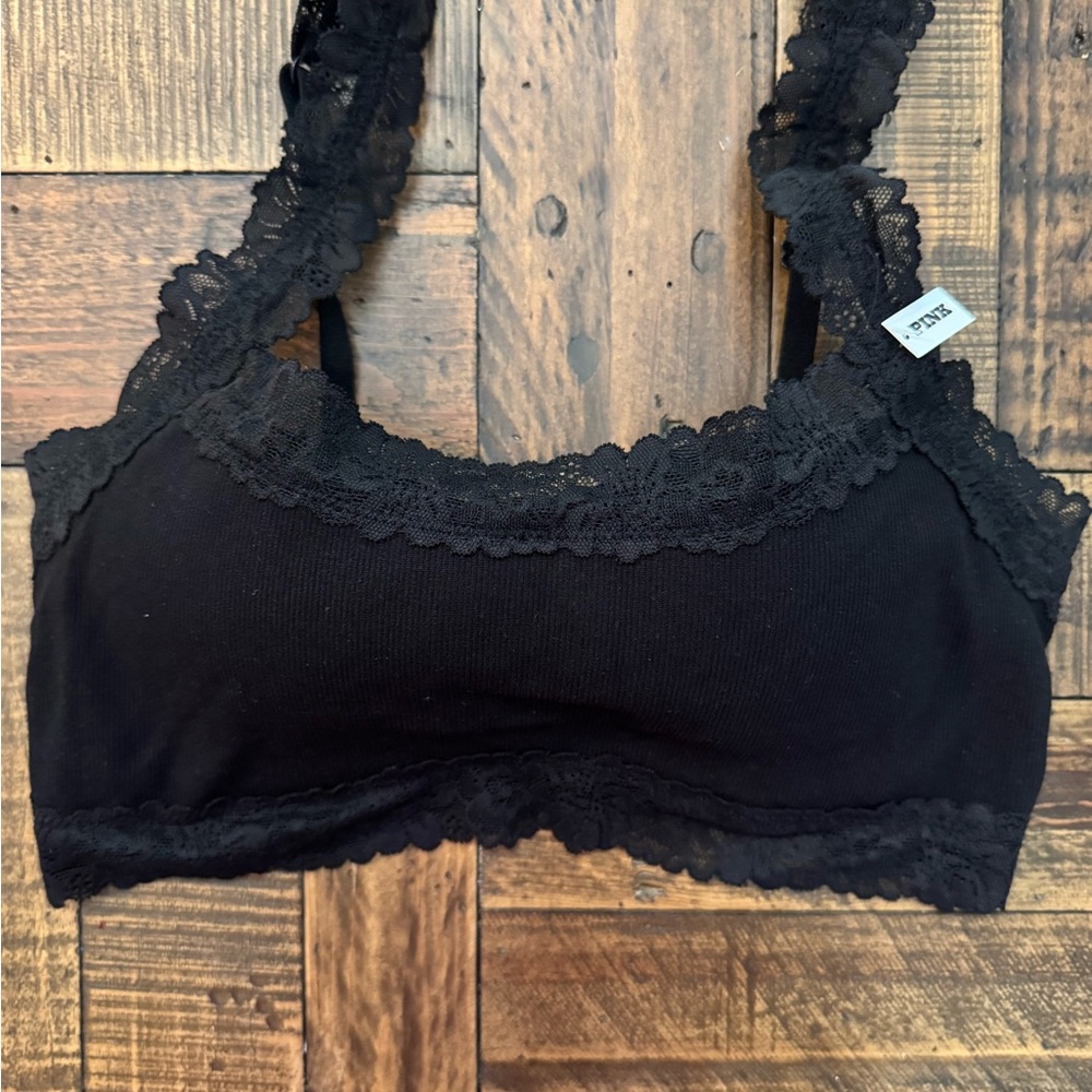 PINK Victoria's Secret Black Lace Bralette